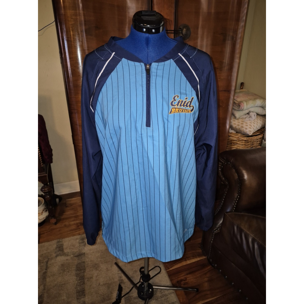 BOOMBAH L/S Quarter Zip-up Draw String Bottom Sport Windbreaker sz. XL #562g